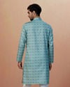 Manyavar Men Light Blue Printed Kurta