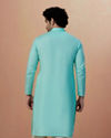 Manyavar Men Sea Green Plain Kurta Pajama