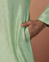 Manyavar Men Light Green Paisley Kurta Pajama