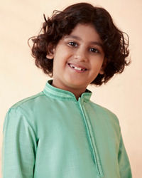 Manyavar Boys Boys Sea Green Kurta Set