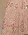 Mohey Women Blush Pink Embellished Bridal Lehenga