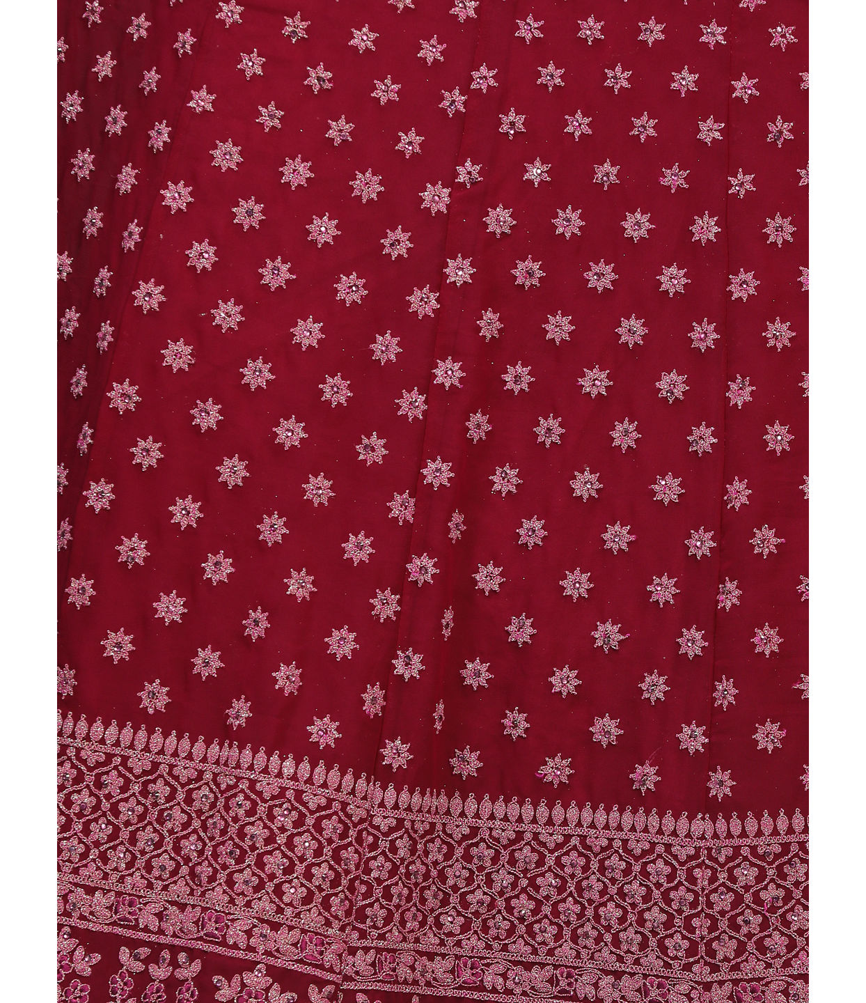 Mohey Women Attractive Wine Color Lehenga
