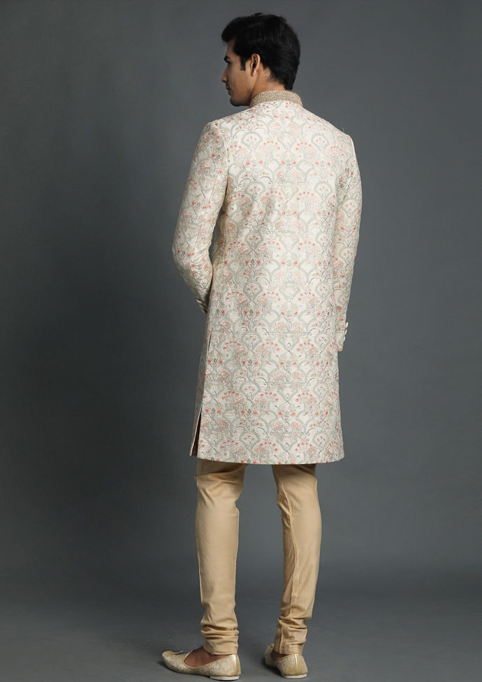 Twamev Men Marvelous Embroidered Sherwant Set