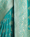 Mohey Women Sensuous Sea Green Saree