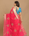 alt message - Mohey Women Traditional Rani Weaved Saree image number 2