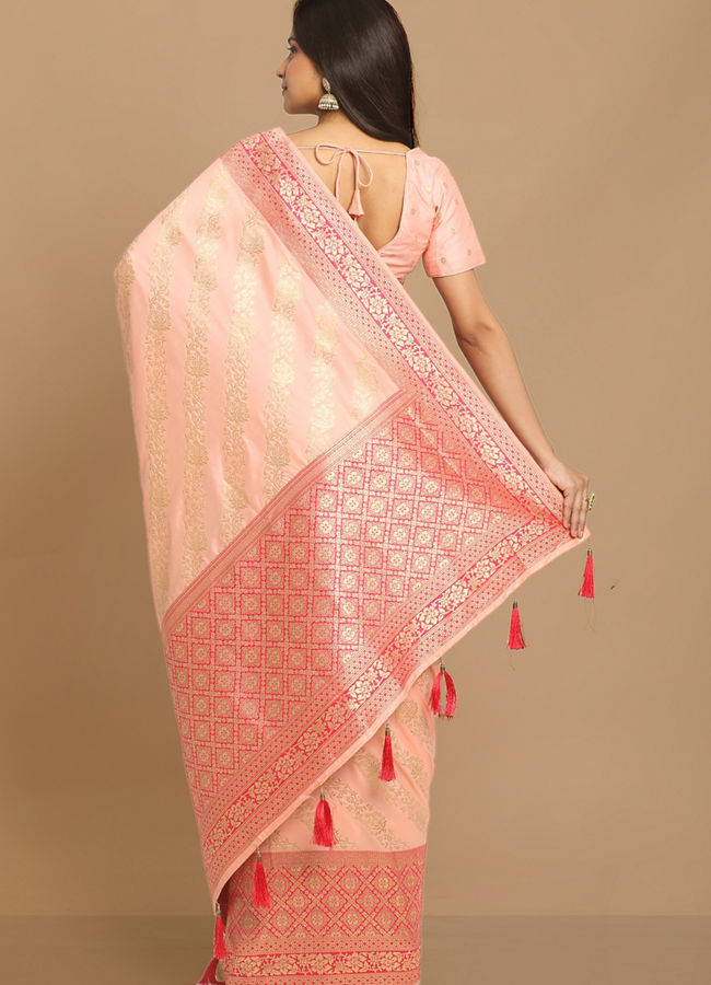 Mohey Women Graceful Light Pink Saree