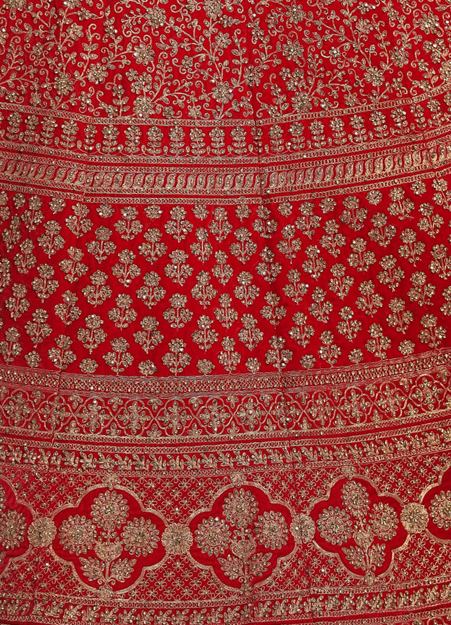 Graceful Embroidered Rani Lehenga image number 4