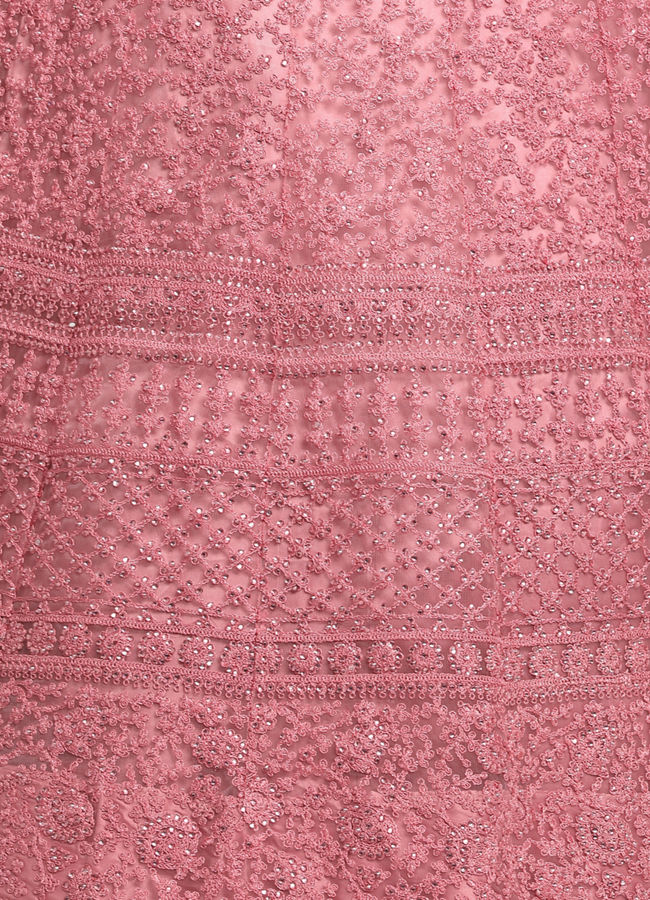 Beautiful Embroidered Pink Lehenga image number 4