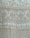 alt message - Mohey Women Graceful Light Blue Lehenga image number 4