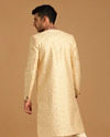 Manyavar Men Minimalist Light Beige Sherwani