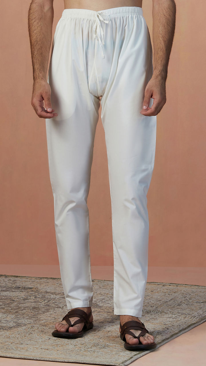 Manyavar Men Aqua Green Chikankari Kurta Pajama