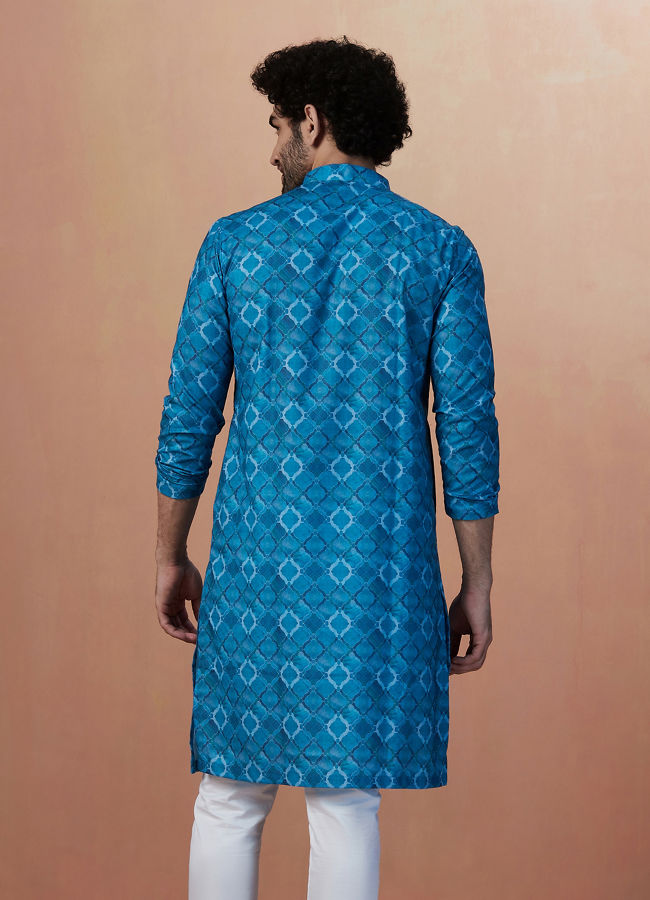 Manyavar Men Feroze Blue Kurta