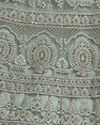 Pista Net Embroidered Lehenga image number 4