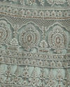 Mohey Women Pista Net Embroidered Bridal Lehenga