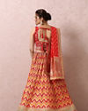 alt message - Mohey Women Mustard Yellow Lehenga With Border image number 3