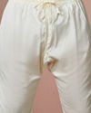 Manyavar Men Cream Self Motifs Kurta Set