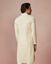 Manyavar Men Biscuit Chikankari Cotton Kurta