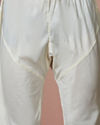 Manyavar Men White Self Striped Kurta