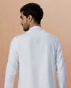 Manyavar Men White Plain Short Kurta