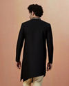 alt message - Manyavar Men Smoke Black Indo Western With Dupatta image number 4