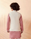Manyavar Boys Boys Cream And Pink Kurta Jacket Set