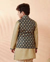 Manyavar Boys Boys Pista Kurta Jacket Set