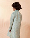 Manyavar Boys Boys Green Jacquard Kurta Set