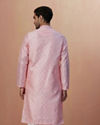 Manyavar Men Pink Paisley Self Design Kurta Pajama