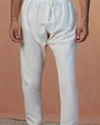 Manyavar Men Seashell White Chikankari Kurta Pajama