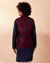 Boys Wine And Navy Blue Kurta Jacket Set image number 3