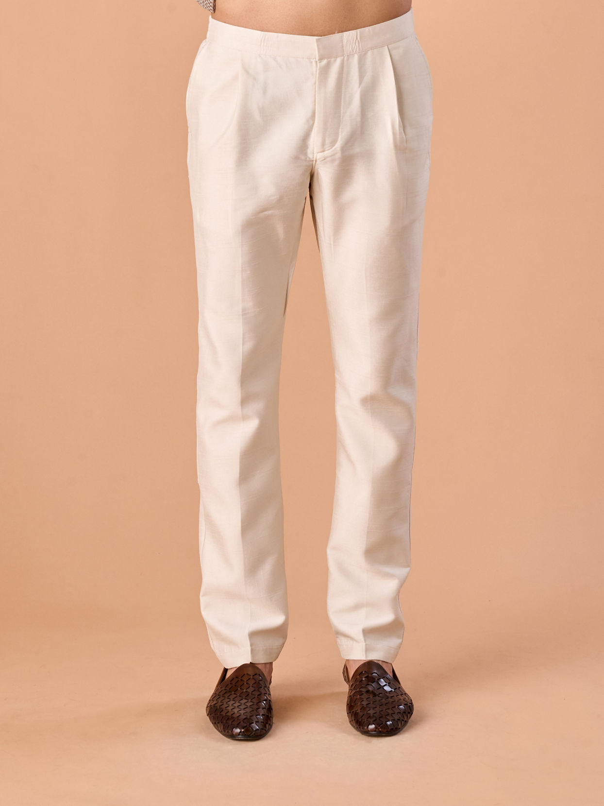 Manyavar Men Walnut Velvet Elegance Indo Western