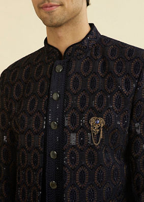 Manyavar Men Midnight Velvet Indo Western