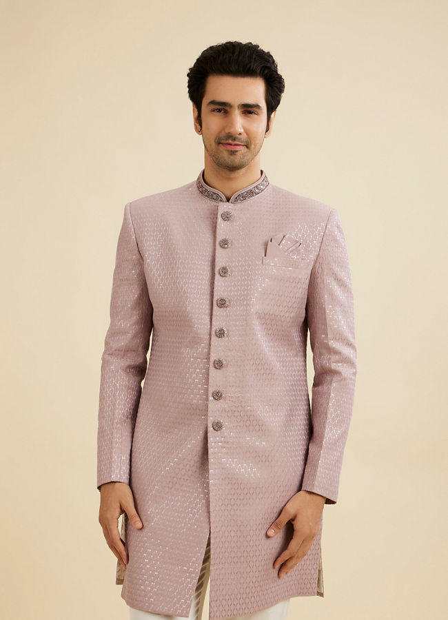Manyavar Men Lilac Dream Fusion Indo Western
