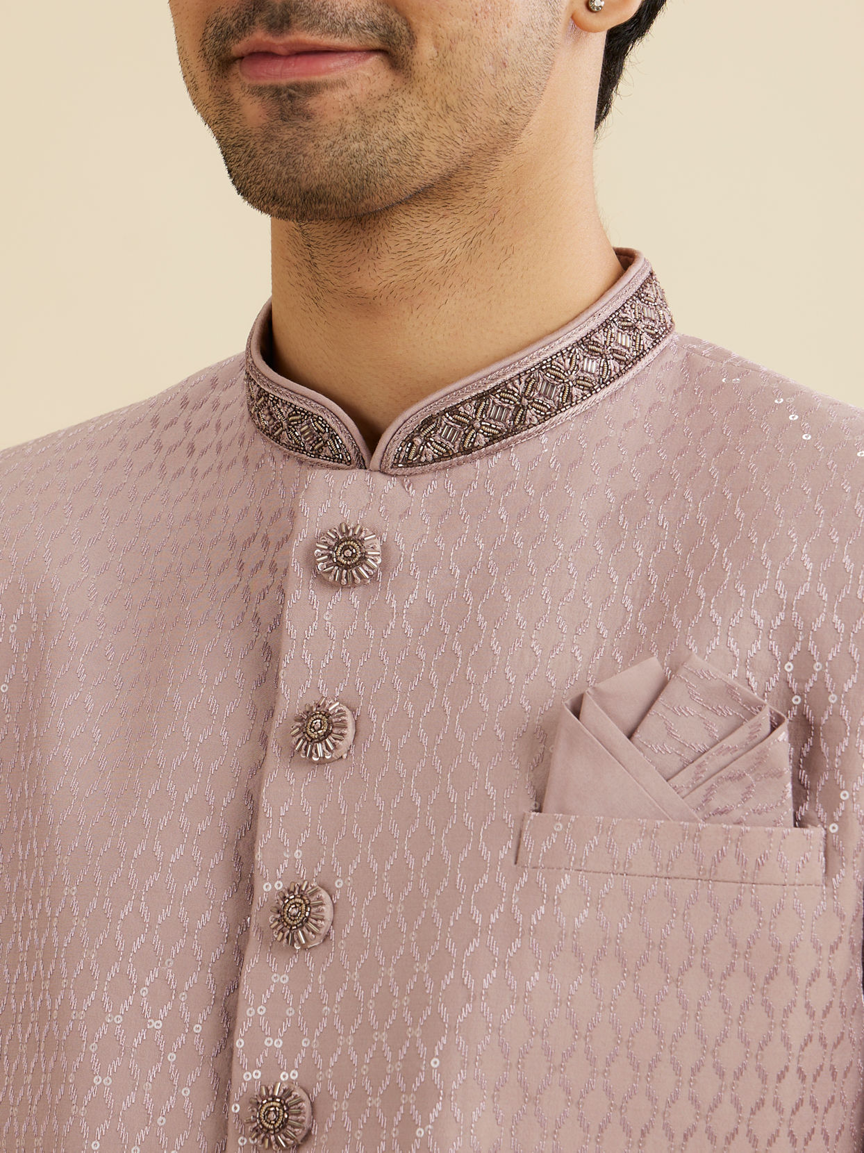 Manyavar Men Lilac Dream Fusion Indo Western