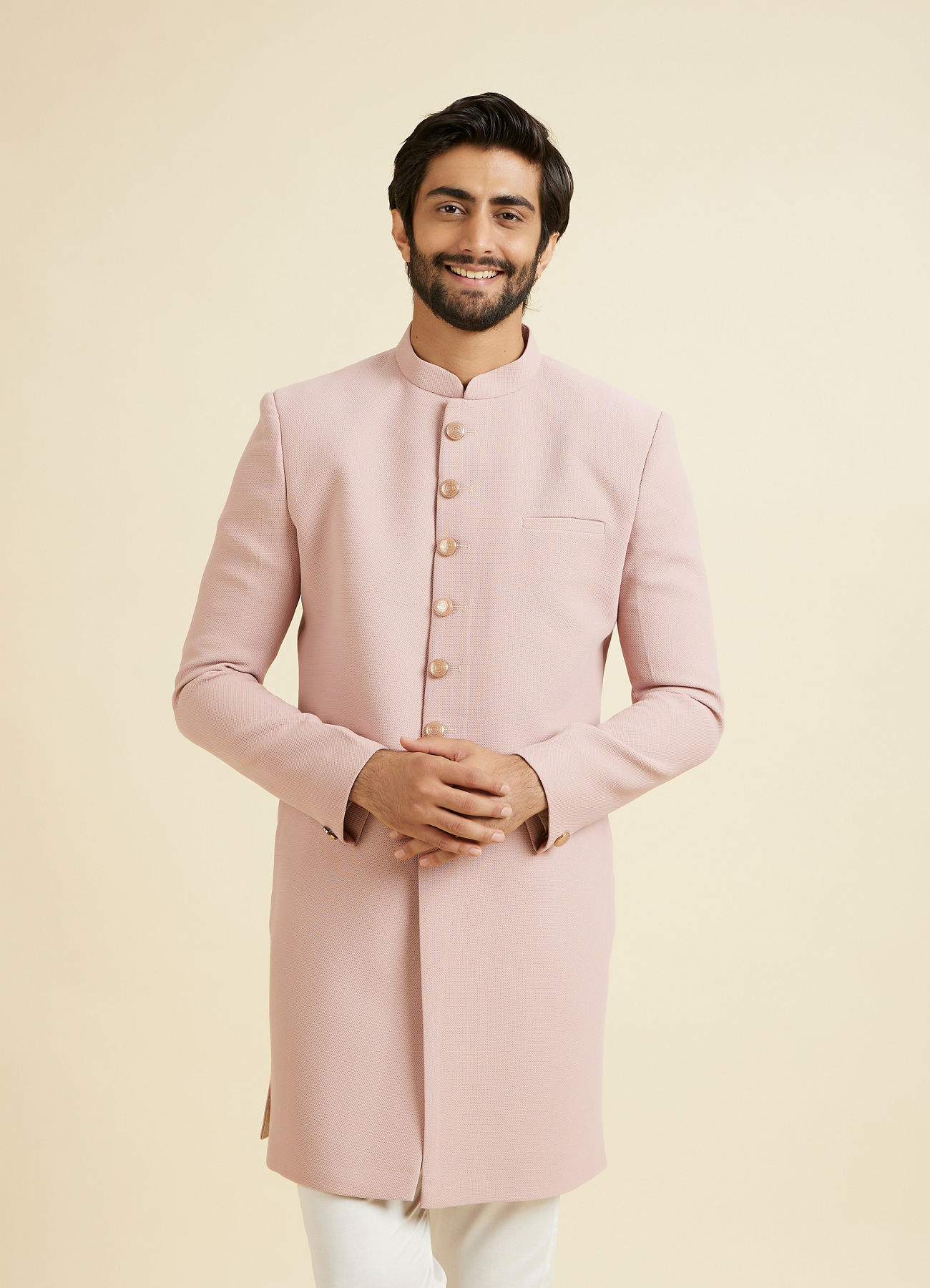 Manyavar Men Dusty Pink Celebration Delight Indo Western