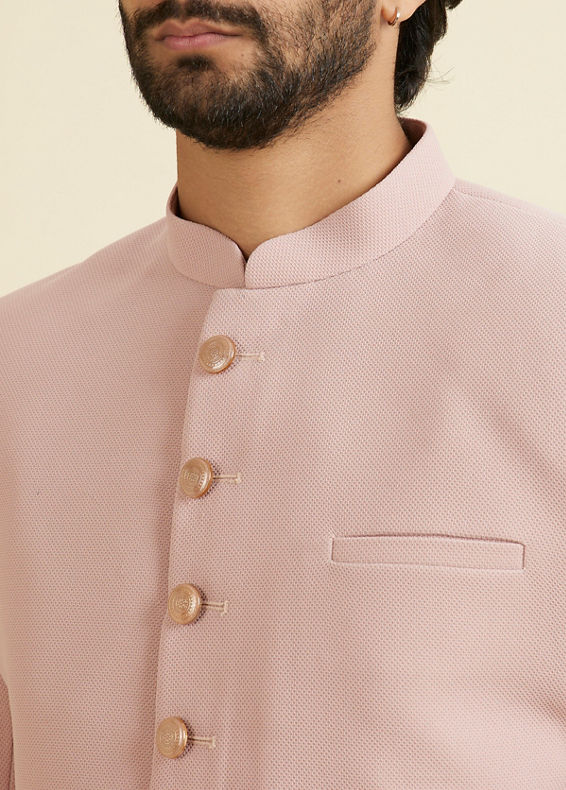 Manyavar Men Dusty Pink Celebration Delight Indo Western