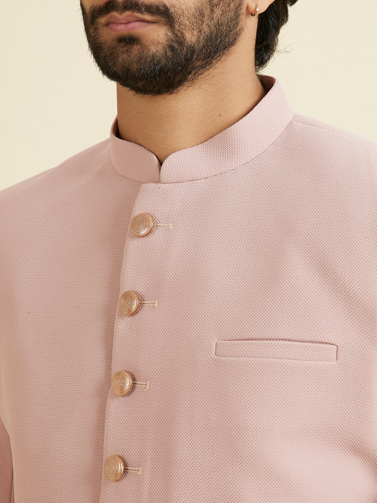 Manyavar Men Dusty Pink Celebration Delight Indo Western