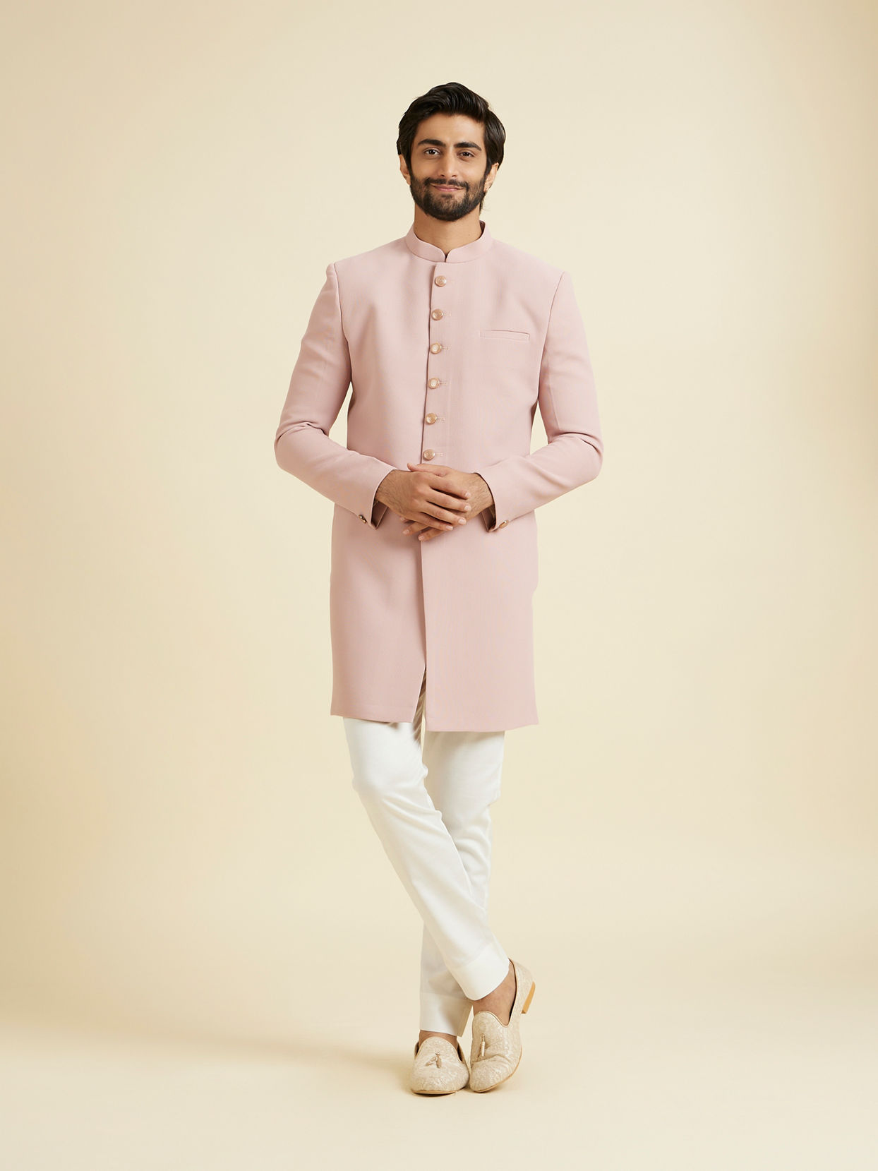 Manyavar Men Dusty Pink Celebration Delight Indo Western