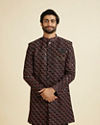 Black Viscose Regal Elegance Indo Western