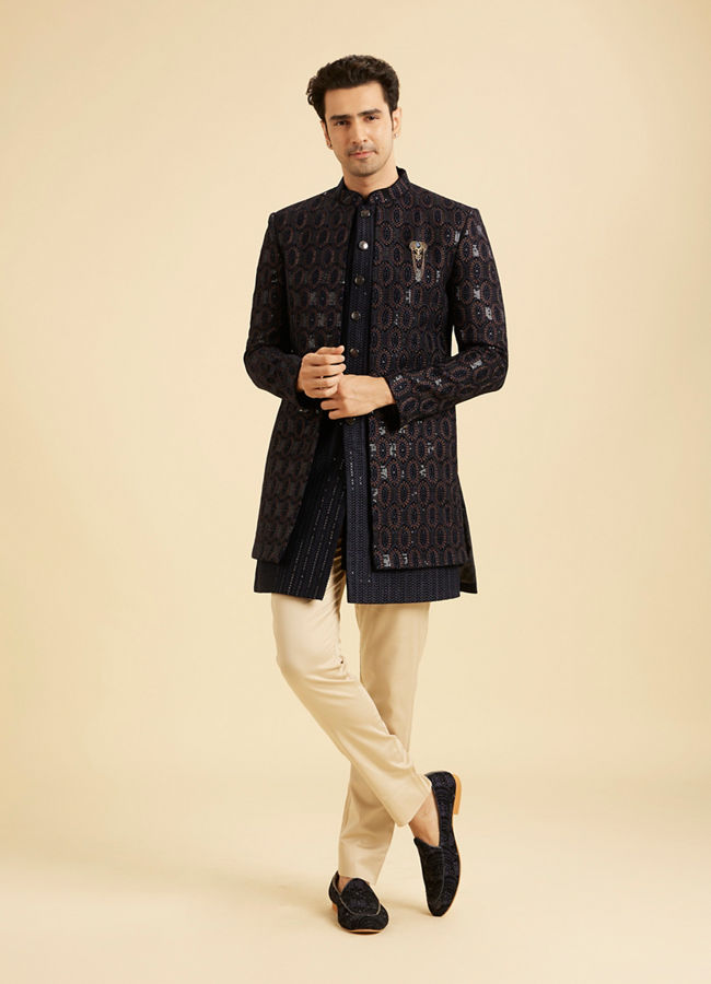 Manyavar Men Midnight Velvet Indo Western