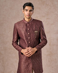 Manyavar Men Regal Radiance Brown Indo Western