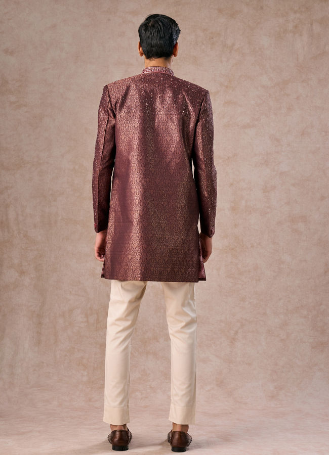 Manyavar Men Regal Radiance Brown Indo Western