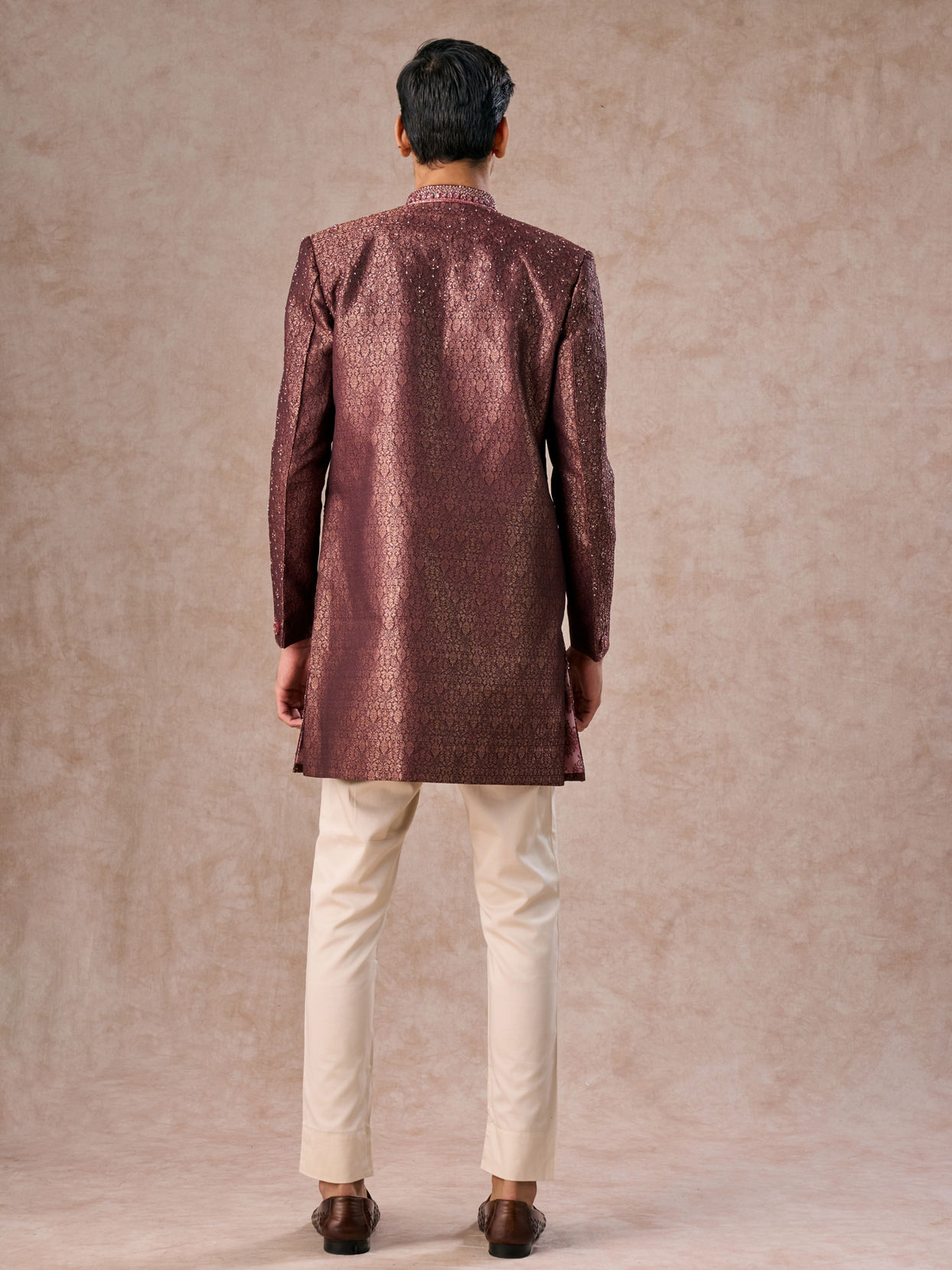 Manyavar Men Regal Radiance Brown Indo Western