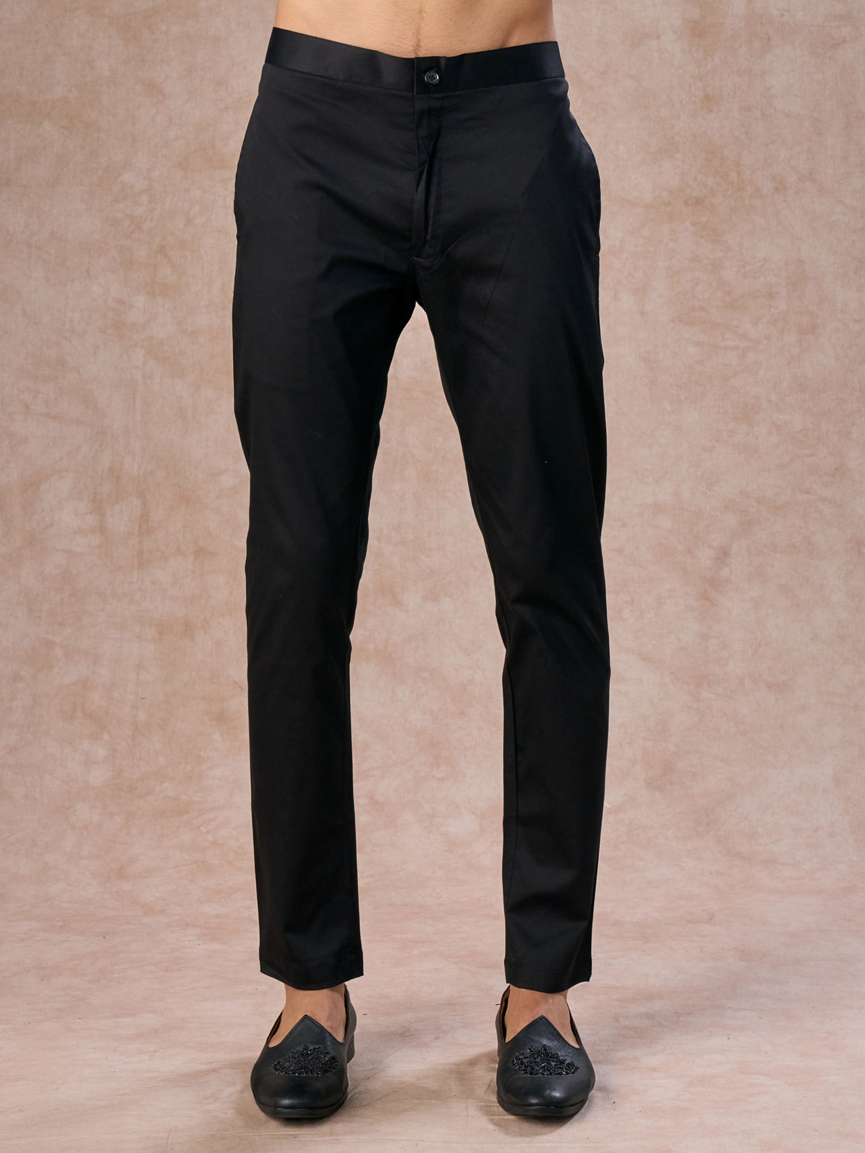 Manyavar Men Black Velvet Charm Indo Western