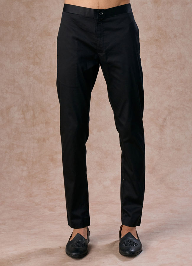 Manyavar Men Olive Green Velvet Grandeur Indo Western