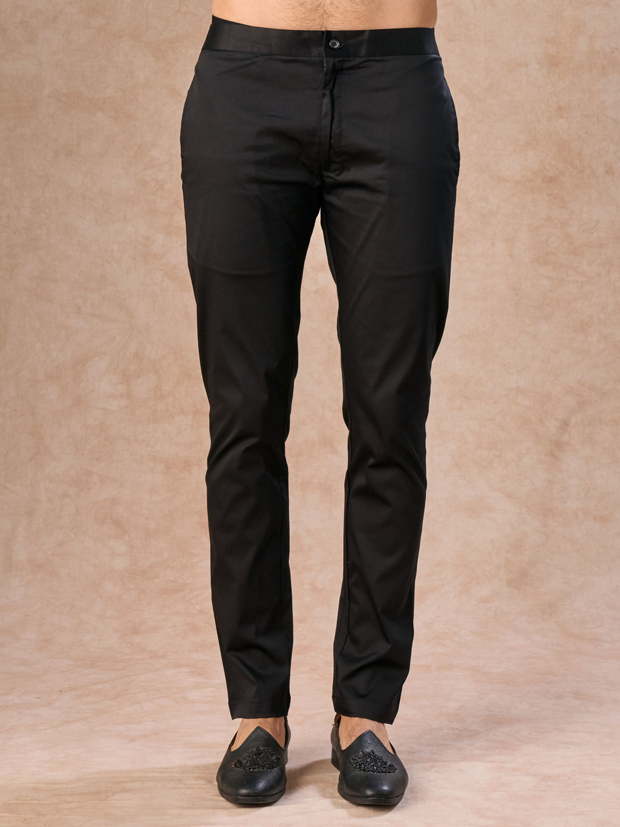 Manyavar Men Black Achkan Indo Western Set