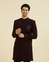 Manyavar Men Majestic Purple Elegance Indo Western