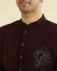 Manyavar Men Majestic Purple Elegance Indo Western