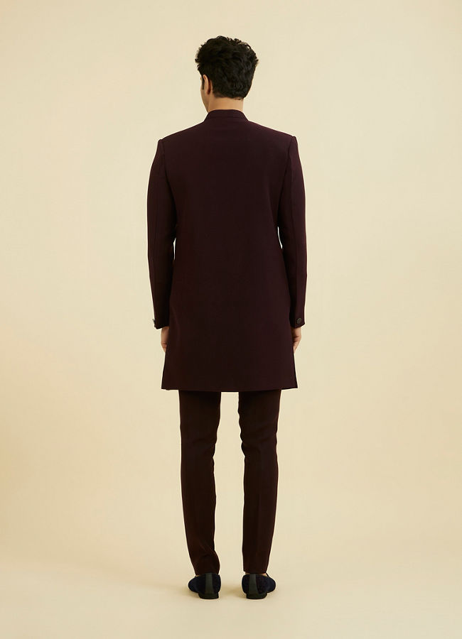 Manyavar Men Majestic Purple Elegance Indo Western