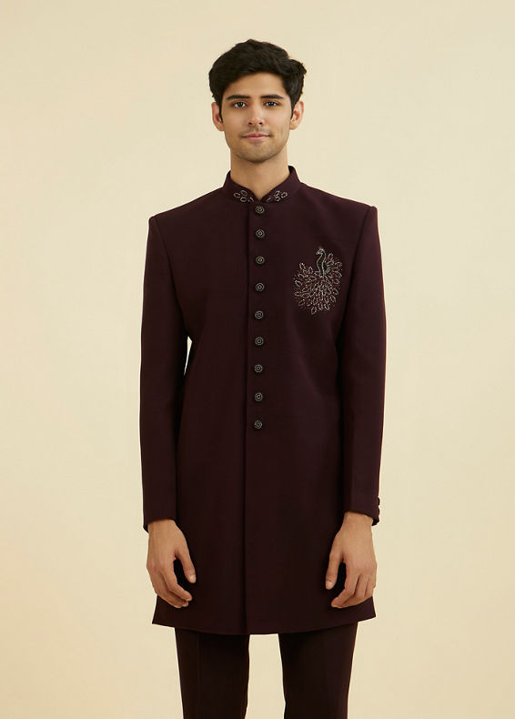 Manyavar Men Regal Purple Indo Western